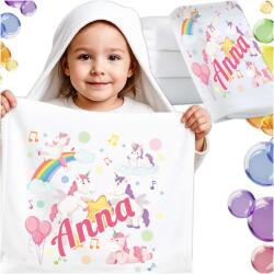 Wyczaruj Prezent Gyerek Törölköző Óvodába Bölcsődébe Unikornis Lovak Névvel 30x50 (PRZEDSZKOLE 30x50 dzień chłopaka dziecka)