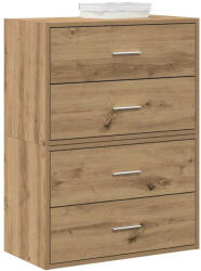 vidaXL 2 db kézműves tölgy szerelt fa szekrény 2 fiókkal 60x31x40 cm (858838)