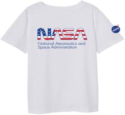 E plus M 134-140 Póló fiú póló Nasa rövid ujjú blúz fehér (wz191 biała 134-140)