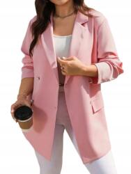 Shein Blézer Rózsaszín Gyöngyös Masnival A Hátán 42 XL__XL