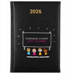 FunnyCase Naptár Fekete A5 2026 Pedagógusnapi Ajándék "Még egyszer próbáld ki (Kalendarz Czarny "Jeszcze Raz Spróbuj")