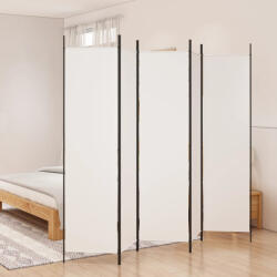 vidaXL Fehér 5 paneles paraván 250x200 cm szövet (350186)