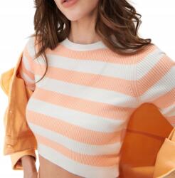 sinsay Crop Top, csíkos, Size L, 70% viszkóz, 30% poliamid, fehér