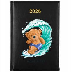FunnyCase Könyvnaptár 2026 Wave Rider Fekete tervező Időzítő Ajándék Wz (Kalendarz Czarny WAVE RIDER)