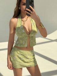 Shein EC21315 Shein Flitterekkel Díszített Virágos Miniszoknya (38) M