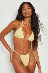 Boohoo Sárga Ráncolt Bikini Alsó (44) (GZZ02899-174)