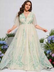 Shein KC72103 Shein Elegáns Ruha Maxi Chiffon Nyomtatott V-nyakkivágással (37) 50