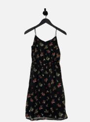 VERO MODA fekete ruha, mintás, pántos, Size XS (562758)