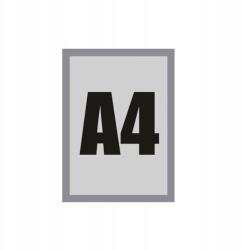 Mágneses poszterkeret A4, ezüst