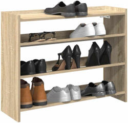 vidaXL sonoma tölgy színű szerelt fa cipőtartó 80x25x62 cm (859916)