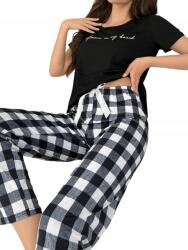 Shein Póló Fekete Nyomott Mintás 36 S__s