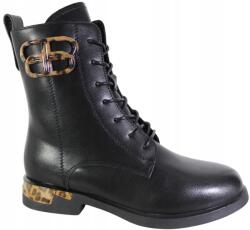 Artiker Női bokacsizma Artiker 57C1064 37- Méret bőr fekete szemcsés lapos talpú (57c1064)