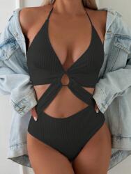 Shein Egyrészes Fürdőruha Fekete Kötött 36 S__s