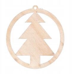 Loveart Karácsonyfadísz Loveart rétegelt lemezből 6 cm Decoupage dekoráció (1001)