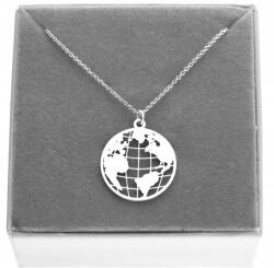 ArtWings Ezüst nyaklánc földgömb Ezüst 925 világtérkép 45 cm (645545)