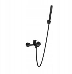 INVENA Kádtöltő csaptelep Alonia zuhanyszettel, fekete fényes (BW-70-004-V)