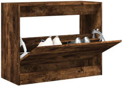 vidaXL füstös tölgy színű szerelt fa cipőszekrény 80 x 34 x 63 cm (839963)