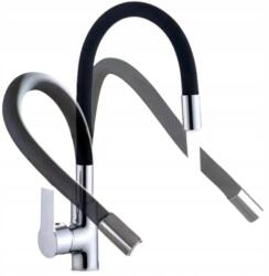 Maibang Fekete Konyhai Mosogató Csaptelep Hajlékony Flexibilis Kifolyócső Króm Fekete (K0991P)