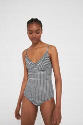 Warehouse Kockás Varrott Fürdőruha, Size 40, fekete-fehér, 60% poliészter