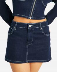 Boohoo Sötétkék Farmer Mini Szoknya Egyenes Klasszikus Magas Derekú Boohoo 42