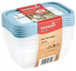 Keeeper ételtároló doboz szett téglalap Mia 5 x 0, 5L fagyasztható