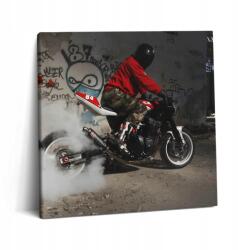 Wallfluent Vászonkép Canvas Falra Hálószoba Férfi Motor és Graffiti (010030010270000074715)