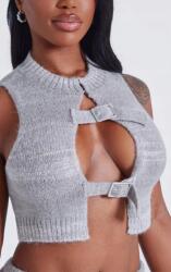 Prettylittlething WC21411 Kötött Pulóver Felső Prettylittlething (11) L