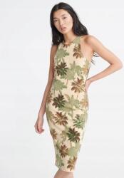 Superdry Bézs Mintás MIDI Ruha, Size 38, pamut (373467)