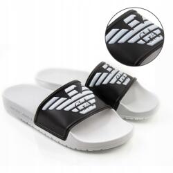 Giorgio Armani Unisex papucs Emporio Armani fehér-fekete bebújós logó kényelmes bebújós r 41 (XVPS04 D850)