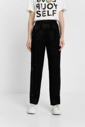 Desigual Fekete Mintás Nadrág, Size S, magas derék (20SWPW46_2000)