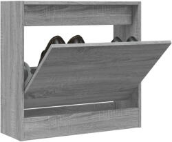 vidaXL szürke sonoma színű szerelt fa cipőszekrény 60 x 21 x 57 cm (839887)