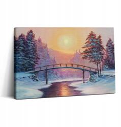 Wallfluent Fotó Vászonkép Falra Edzőterem Festmény Híd Folyó 30x20 cm (010030010150000075312)