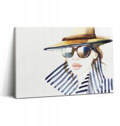 Wallfluent Vászonkép Canvas Vászon Előszoba Fali Dekoráció Akvarell Szemüveg Divat (010030010150000074609)