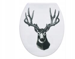 BISK WC-ülőke Bisk szarvas fehér, fekete duroplast (08272)