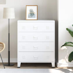 vidaXL fehér fém ipari fiókos szekrény 78 x 40 x 93 cm (339616)