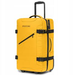 PUCCINI Közepes Utazó Bőrönd Puha Kerekeken Puccini Sárga EM50249B-6 (EM50249B-6)