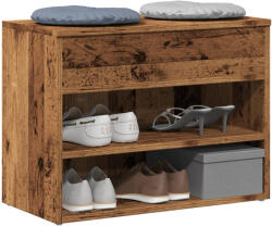vidaXL antik fa színű szerelt fa cipőtároló pad 60 x 30 x 45 cm (856754)