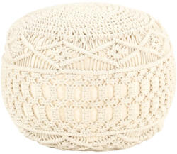 vidaXL kézzel készült makramé pamutpuff 45 x 30 cm (324001)