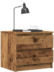 vidaXL 2 db antik fa színű szerelt fa éjjeliszekrény 50 x 40 x 43, 5 cm (856519)