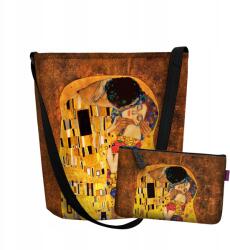 Bertoni Funky válltáska szett Klimt Csók filc kozmetikai táskával (Z FUNKY ANTR. + POCKET POCAŁUNEK)
