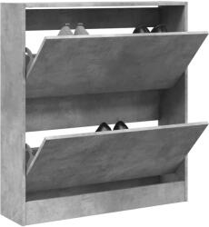 vidaXL betonszürke szerelt fa cipőszekrény 80 x 21 x 87, 5 cm (839920)