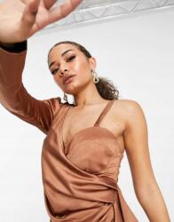 I Saw it First Barna Szatén Ruha (34) (565044)