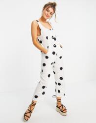 Asos Női Overál, fehér pöttyös, Size 38
