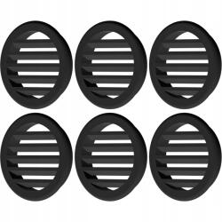 P4U Szellőzőrács Bútorhoz FI44MM Fekete 6 Db-os Szett Klasszikus Minta (HOM000022-B-SET)