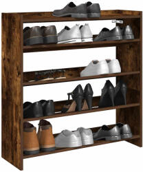 vidaXL füstös tölgy színű szerelt fa cipőtartó 80x25x81 cm (859909)