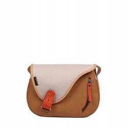 Słoń Torbalski Női bőr válltáska Słoń Torbalski barna bézs 27, 5x21cm (00-477-0412-E20-971607P)