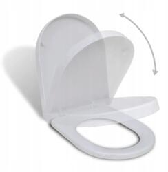 vidaXL WC-ülőke, csendes záródás, fehér (141763)
