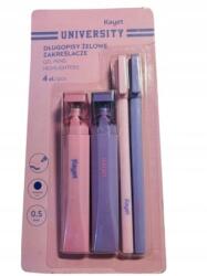 Kayet 4. Zselés tollak kék+ szövegkiemelők Kayet (5902277352071)