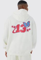 Boohooman ZC56203 Boohoo Férfi Oversize Kapucnis Pulóver Hátul Nyomott M