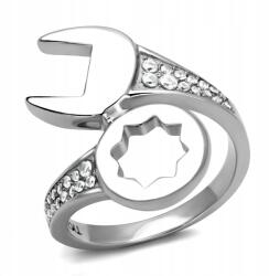 ArtWings Ezüst férfi gyűrű Mechanika villáskulcs 24 25 26-as méret acél 316 L (SYG4)